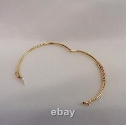 Plain Bangle With Multi Gold Panel 9ct Size 60 x 53 mm