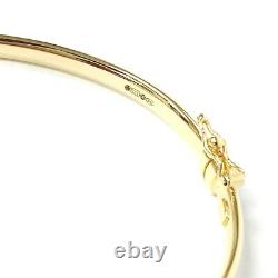 Plain Gold Bangle 9ct Ladies Hinged Safety Catch Yellow UK Hallmarked 6.5 inch