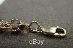 Plain & Patterned Belcher Bracelet 9ct Solid Gold Childs 9.2 grams