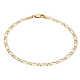 Pre-owned 9ct Gold 7.5 Inch Long & Short 11 Link Bracelet 190mm(7.5)