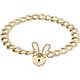 Pre-owned 9ct Gold Double Curb Link Charm Style Starter Bracelet