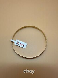 Pre Owned 9ct Yellow Gold D Shaped Solid Bangle SC217