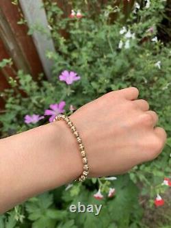 Pre-loved 9ct Gold Bead Adjustable Bracelet