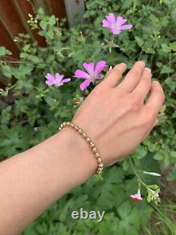 Pre-loved 9ct Gold Bead Adjustable Bracelet