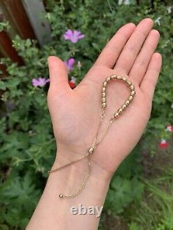 Pre-loved 9ct Gold Bead Adjustable Bracelet