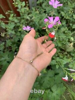 Pre-loved 9ct Gold Bead Adjustable Bracelet