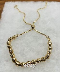 Pre-owned 9ct gold Bead adjustable bracelet