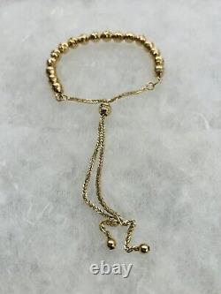 Pre-owned 9ct gold Bead adjustable bracelet