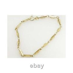 Preowned 9ct Yellow Gold Ladies Fancy Link Bracelet 7.50