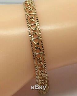 Pretty 9ct Gold Fancy Ladies Bracelet. 4.9g U. K. Hallmark RRP £245
