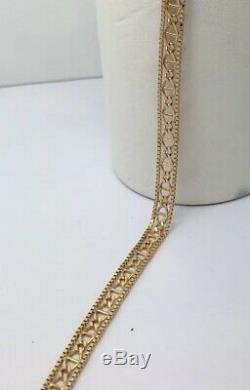 Pretty 9ct Gold Fancy Ladies Bracelet. 4.9g U. K. Hallmark RRP £245