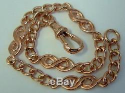 Pretty 9ct Modern Rose Gold Solid Fancy Linked Ladies Bracelet 8 Inches