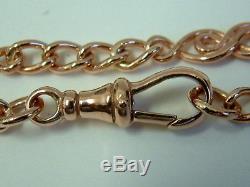 Pretty 9ct Modern Rose Gold Solid Fancy Linked Ladies Bracelet 8 Inches