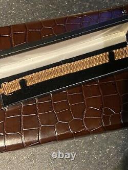 ROLEX STYLE Bracelet 375 9CT Rose SOLID Gold Genuine