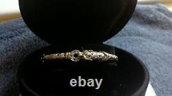 Rare Vintage Fully Hallmarked 9ct Gold Ruby& Diamond Panther Leopard Bangle