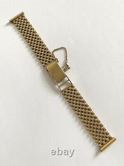 Rare Vintage Gents 9K 9ct Solid Gold Bracelet 16.5mm, Omega, Rolex, Longines