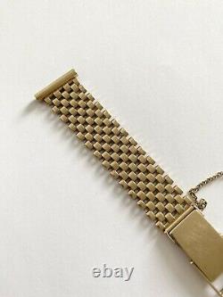 Rare Vintage Gents 9K 9ct Solid Gold Bracelet 16.5mm, Omega, Rolex, Longines