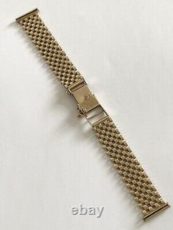 Rare Vintage Gents 9K 9ct Solid Gold Bracelet 16.5mm, Omega, Rolex, Longines