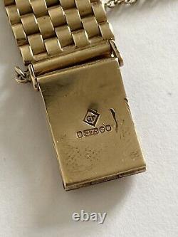 Rare Vintage Gents 9K 9ct Solid Gold Bracelet 16.5mm, Omega, Rolex, Longines