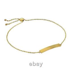 Real 375 9ct Gold Adjustable ID Bracelet