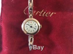 Rolex Half Hunter 9ct Solid Gold Bracelet Watch Numbered Hallmarked Working RARE