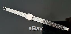 Rolex Precision 9ct White Gold Ladies Mechanical Bracelet Watch in Rolex Box