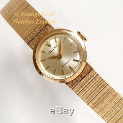Rolex Precision Ladies 9ct Cocktail Watch 1967, With Original Rolex 9k Bracelet