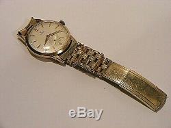 Rolex Tudor Rose 9ct Gold Watch Gents With Gold Plated Bracelet