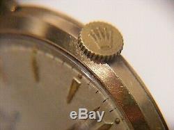 Rolex Tudor Rose 9ct Gold Watch Gents With Gold Plated Bracelet