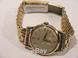 Rolex Tudor Rose 9ct Gold Watch Gents With Gold Plated Bracelet