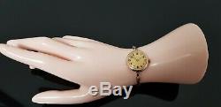 Rolex Vintage 1920's 9ct Rose Gold Ladies Bracelet Watch. Champagne Sunray Dial