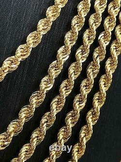 Rope Chain Bracelet 375 9ct Genuine Gold Mens Ladies Necklace Hallmarked 4mm NEW