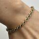 Rope Twist Link Chain Bracelet 9ct 9k Yellow Gold 7.5 Inches