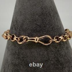 Rose Gold Belcher Tapered Link Bracelet 9ct 9K Solid Gold 7 12.2g