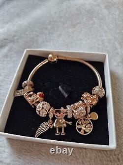 Rose Gold Pandora Bracelet & Charms