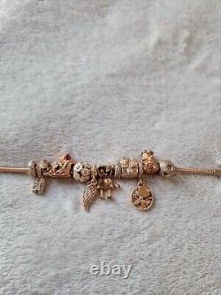 Rose Gold Pandora Bracelet & Charms