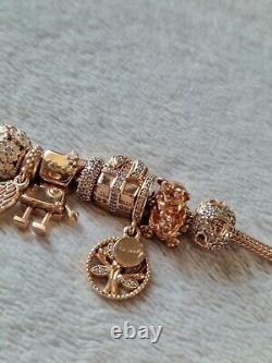 Rose Gold Pandora Bracelet & Charms