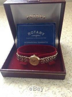 Rotary Ladies Solid 9ct Gold Watch & Solid 9ct Bracelet 19.6 grams