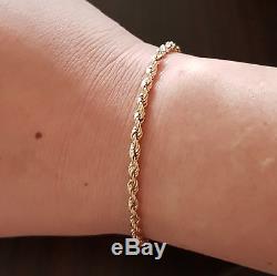 SALE- 9 ct/k 375 Gold Rope Link Bracelet Solid SALE