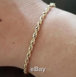 SALE- 9 ct/k 375 Gold Rope Link Bracelet Solid SALE