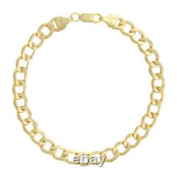 SEMI SOLID 9ct Yellow Gold Italian Curb Bracelet 7.5 RRP £310 RH5 7.5