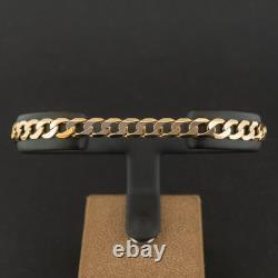 (SO4) 9ct Yellow Gold 8 Inch Curb Chain Bracelet 8.1g