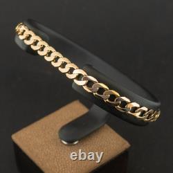 (SO4) 9ct Yellow Gold 8 Inch Curb Chain Bracelet 8.1g