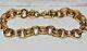 Solid 9ct Yellow Gold & Silver 8.5 Inch Oval Belcher Bracelet
