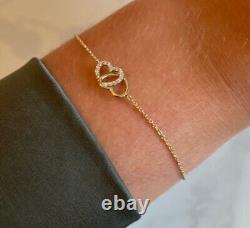 SOLID 9ct Gold Bracelet for Valentines, Heart