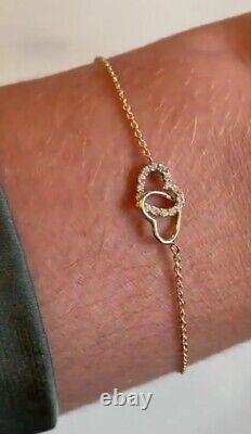SOLID 9ct Gold Bracelet for Valentines, Heart