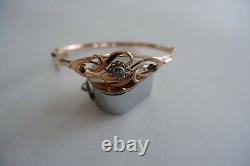 SUFFRAGETTE EDWARDIAN 9CT ROSE GOLD'TRILOGY' BRACELET C1910's, ORIGINAL BOX