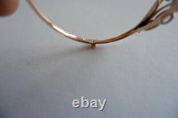 SUFFRAGETTE EDWARDIAN 9CT ROSE GOLD'TRILOGY' BRACELET C1910's, ORIGINAL BOX