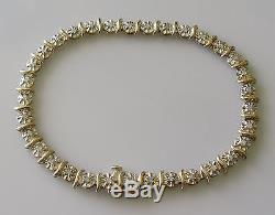Secondhand 9ct Yellow Gold Multi Diamond Bracelet (7 1/2 inches)