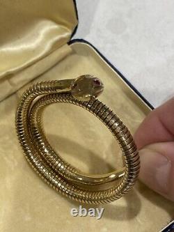 Snake Bangle/Bracelet 9ct Yellow Gold Vintage